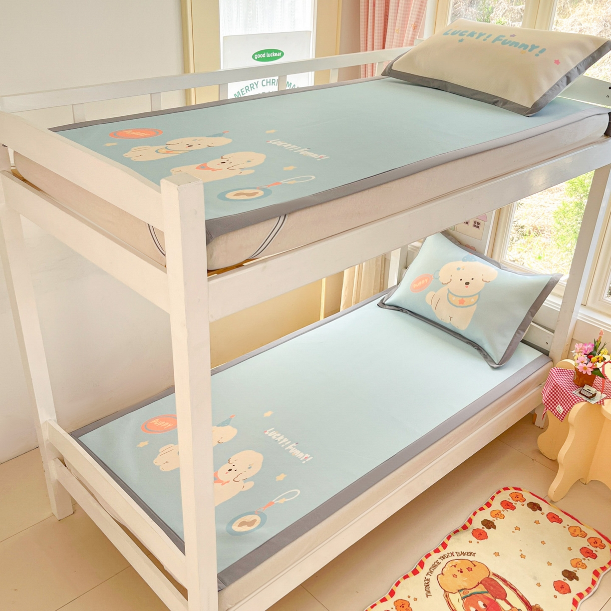 91家纺网 家纺一手货源 找家纺 川悦生活 2026新款凉豆豆大阪卡通学生床凉席席子凉席 尼塔小汪