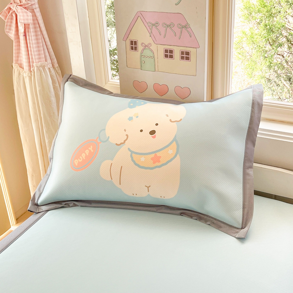 91家纺网 家纺一手货源 找家纺 川悦生活 2026新款凉豆豆大阪卡通学生床凉席席子凉席 尼塔小汪