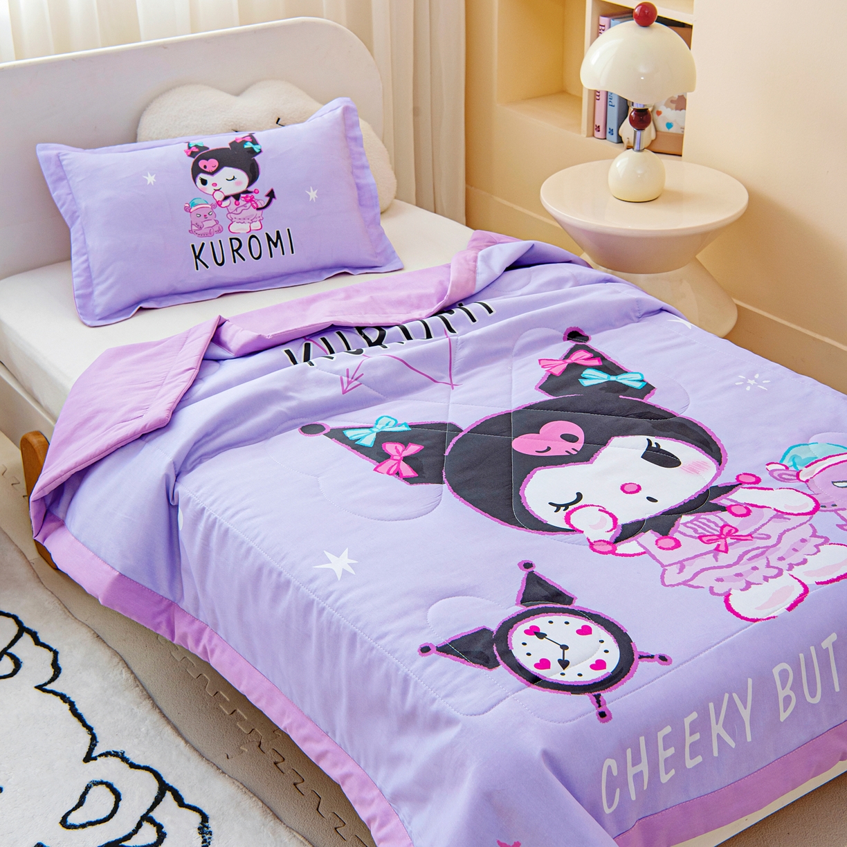 91家纺网 家纺一手货源 找家纺 （总）乐秀家纺 2026新款三丽鸥大版全棉幼儿园空调被纯棉儿童夏凉被