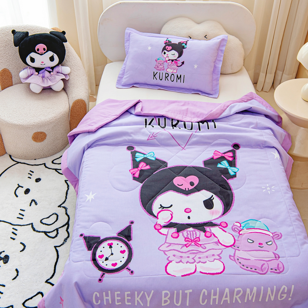 91家纺网 家纺一手货源 找家纺 （总）乐秀家纺 2026新款三丽鸥大版全棉幼儿园空调被纯棉儿童夏凉被