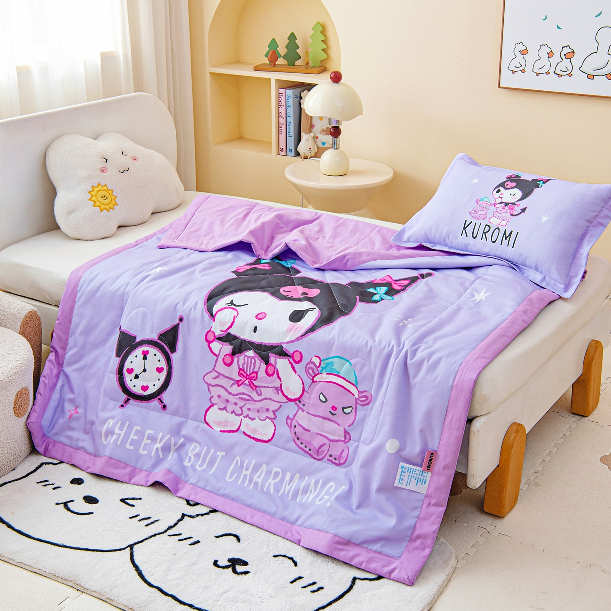 91家纺网 家纺一手货源 找家纺 （总）乐秀家纺 2026新款三丽鸥大版全棉幼儿园空调被纯棉儿童夏凉被