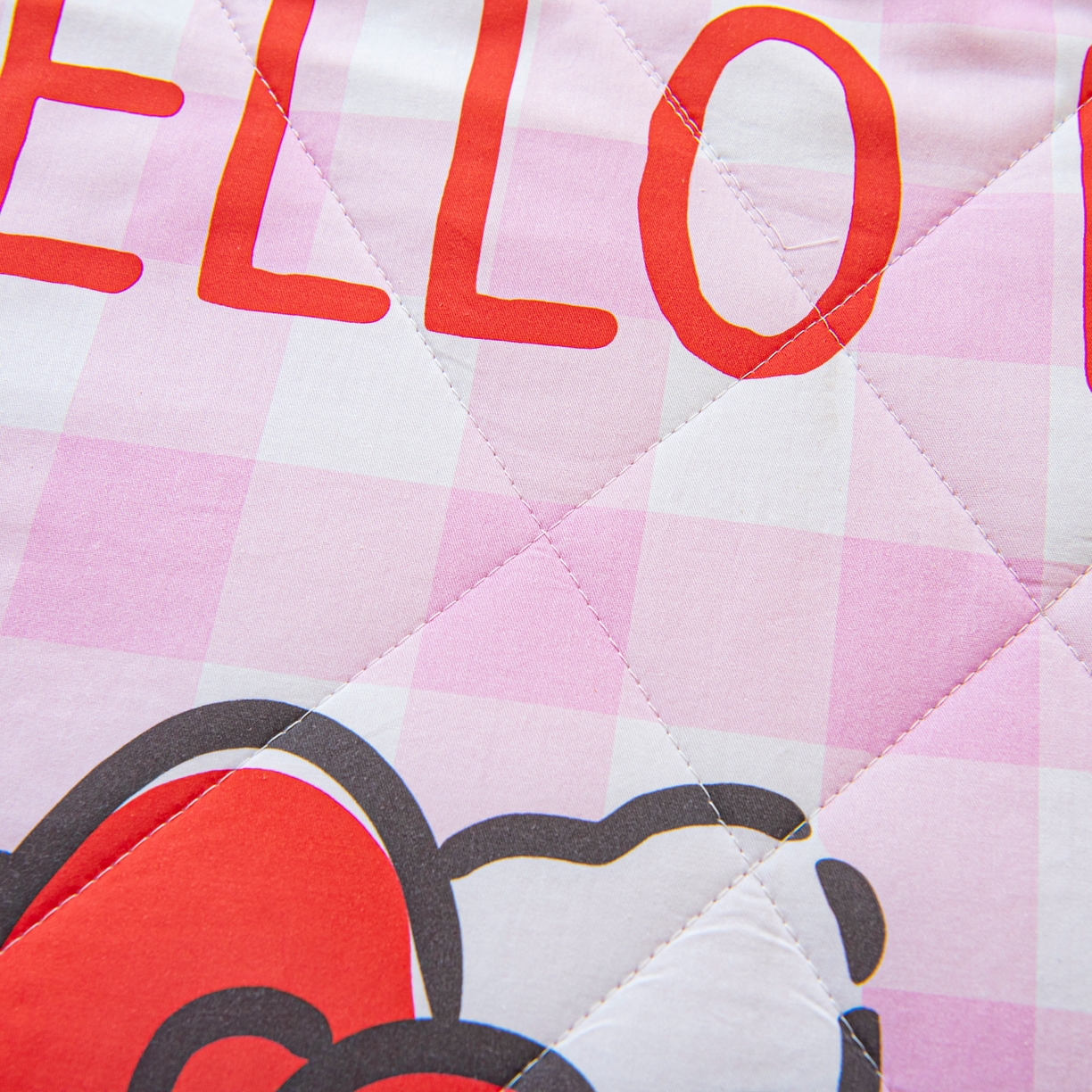 91家纺网 家纺一手货源 找家纺 乐秀家纺 2026新款三丽鸥大版全棉幼儿园空调被纯棉儿童夏凉被 糖果KT