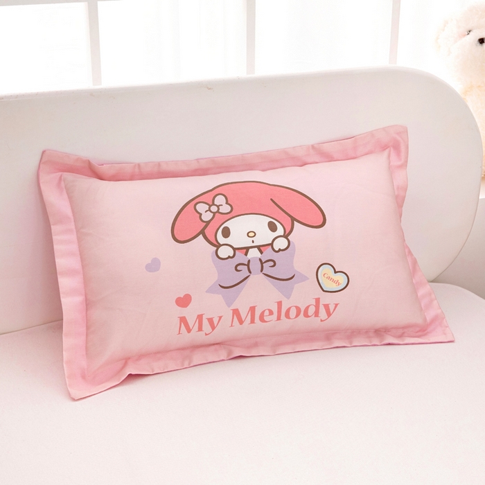 91家纺网 家纺一手货源 找家纺 乐秀家纺 2026新款三丽鸥大版全棉幼儿园空调被纯棉儿童夏凉被 爱心美乐蒂