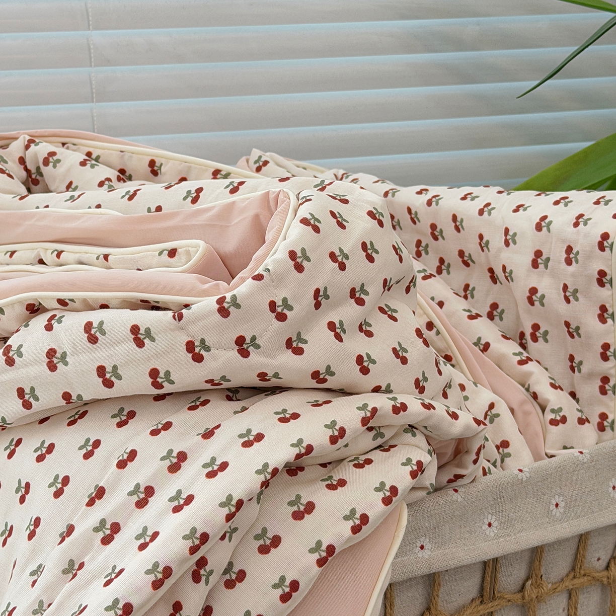 91家纺网 家纺一手货源 找家纺 （总）佰织鑫家居 2026新款全棉双层纱锦氨凉感夏凉被空调被