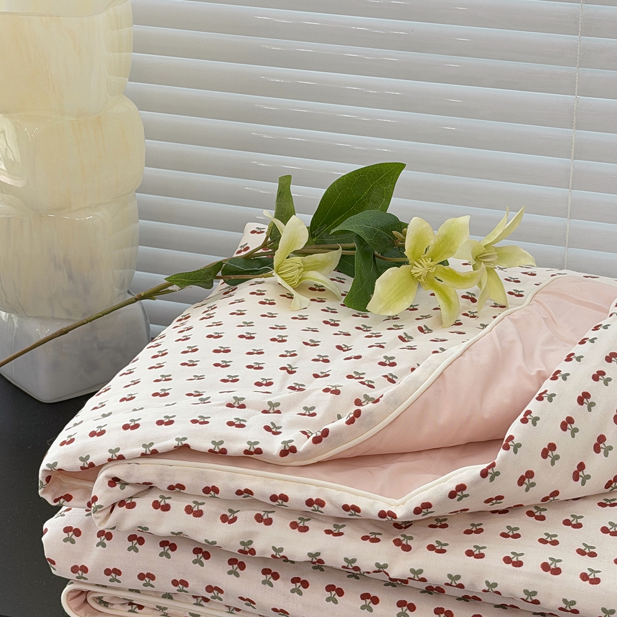 91家纺网 家纺一手货源 找家纺 （总）佰织鑫家居 2026新款全棉双层纱锦氨凉感夏凉被空调被