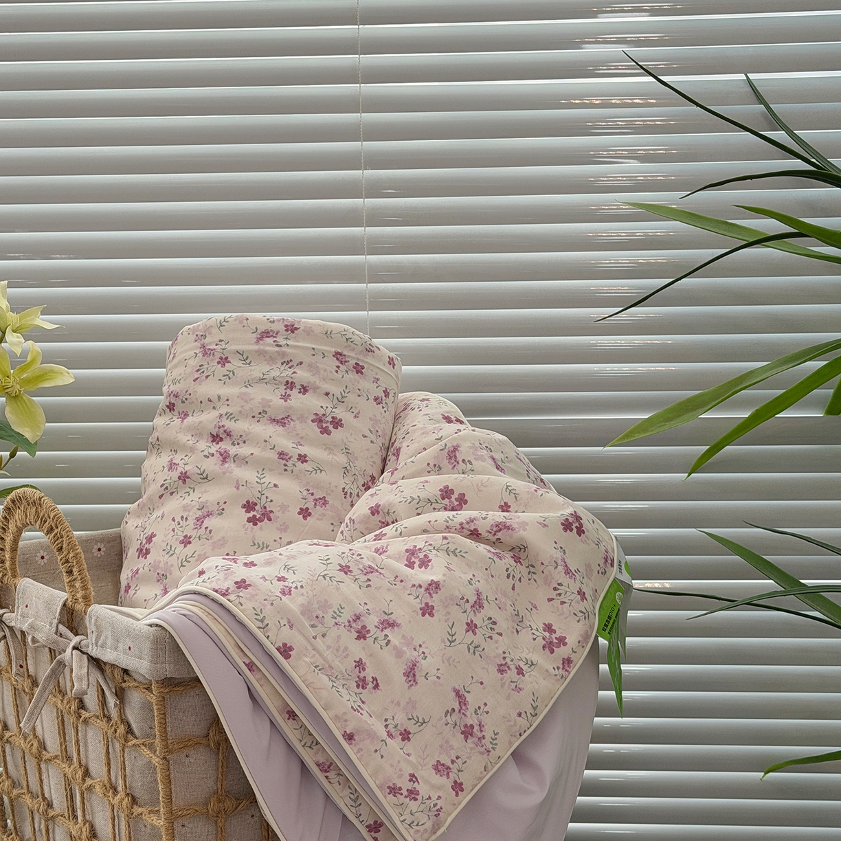 91家纺网 家纺一手货源 找家纺 佰织鑫家居 2026新款全棉双层纱锦氨凉感夏凉被空调被 青禾