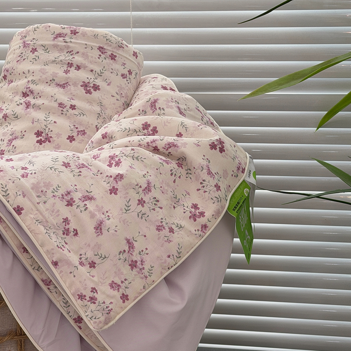 91家纺网 家纺一手货源 找家纺 佰织鑫家居 2026新款全棉双层纱锦氨凉感夏凉被空调被 青禾