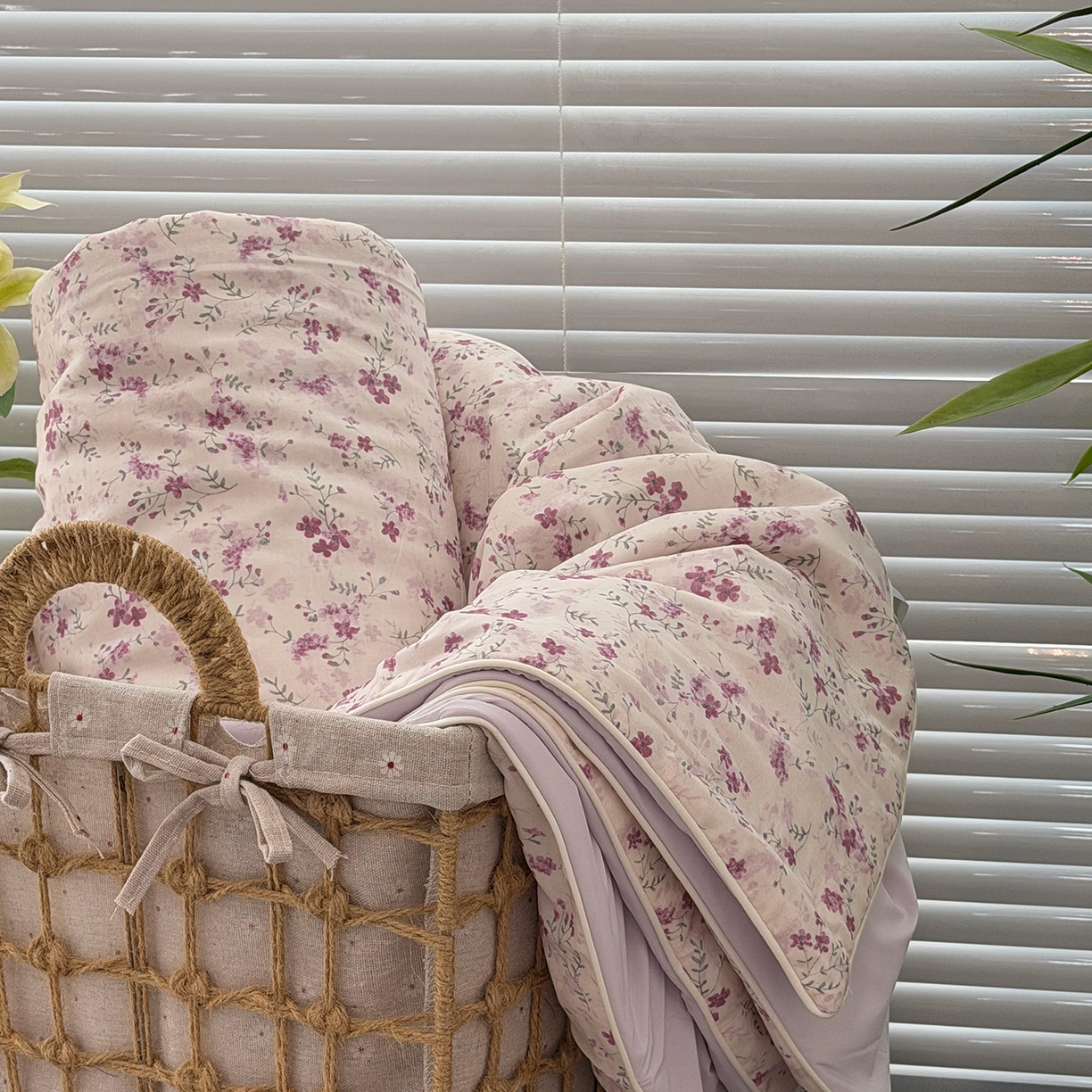 91家纺网 家纺一手货源 找家纺 佰织鑫家居 2026新款全棉双层纱锦氨凉感夏凉被空调被 青禾