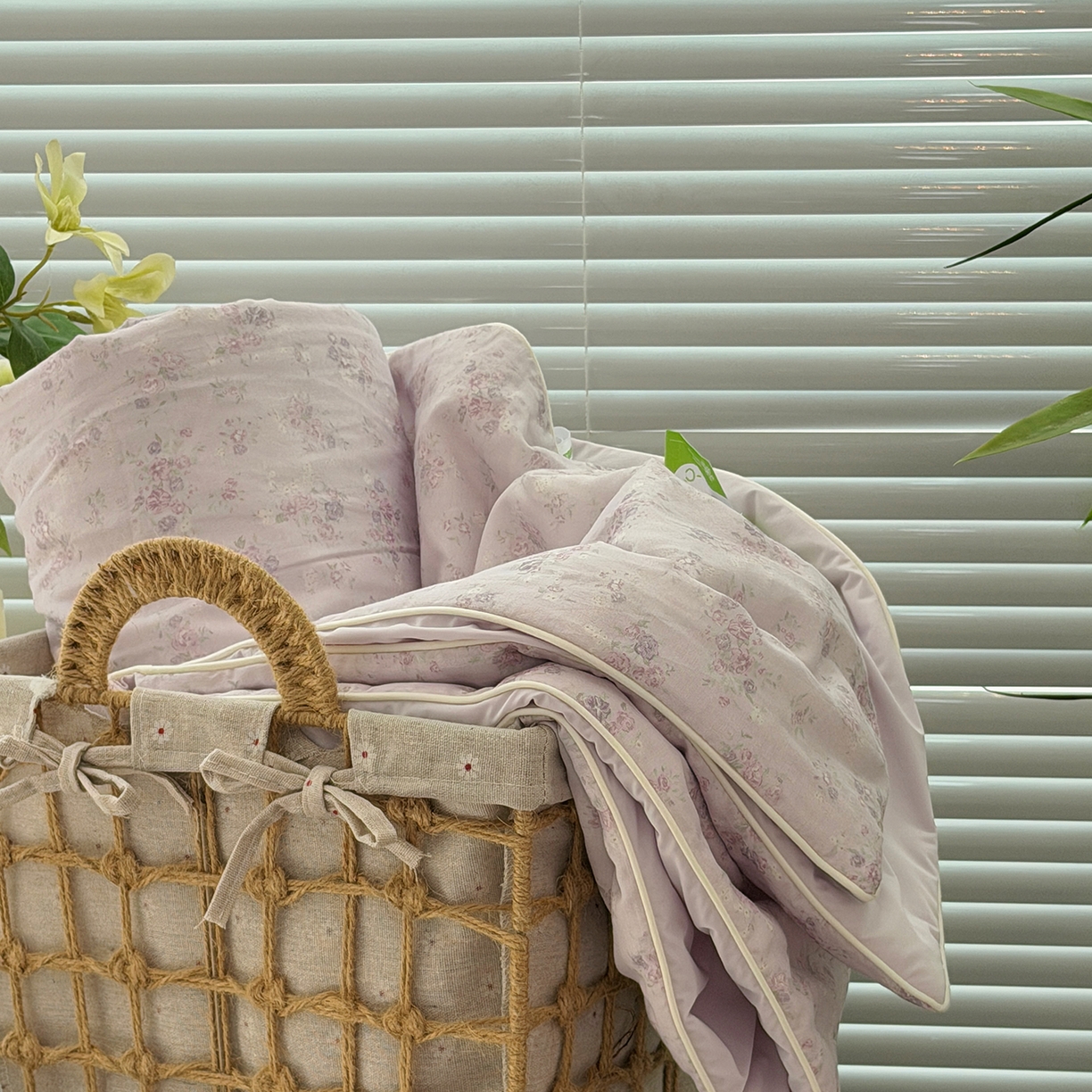 91家纺网 家纺一手货源 找家纺 佰织鑫家居 2026新款全棉双层纱锦氨凉感夏凉被空调被 浅夏