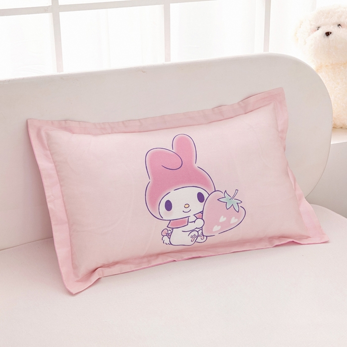 91家纺网 家纺一手货源 找家纺 乐秀家纺 2026新款三丽鸥大版全棉幼儿园空调被纯棉儿童夏凉被 天使美乐蒂