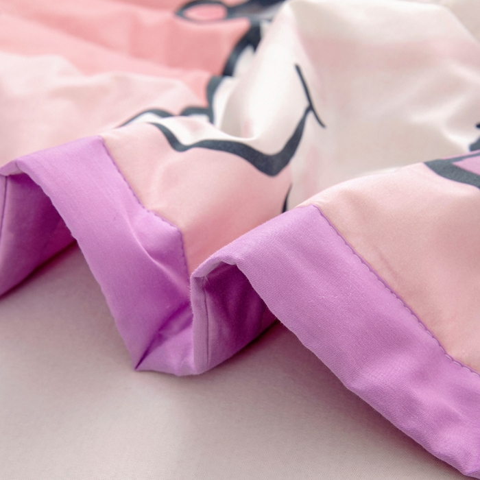 91家纺网 家纺一手货源 找家纺 乐秀家纺 2026新款三丽鸥大版全棉幼儿园空调被纯棉儿童夏凉被 条纹库洛米