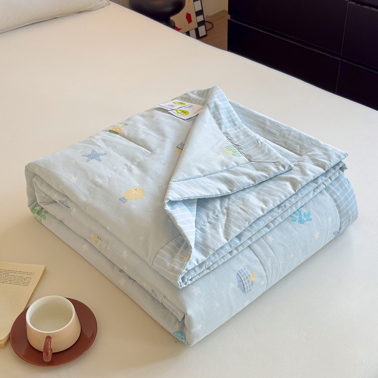 91家纺网 家纺一手货源 找家纺 宜梦家居 （全网最低价）2026新款亲肤新疆棉印花夏被系列 海底公园