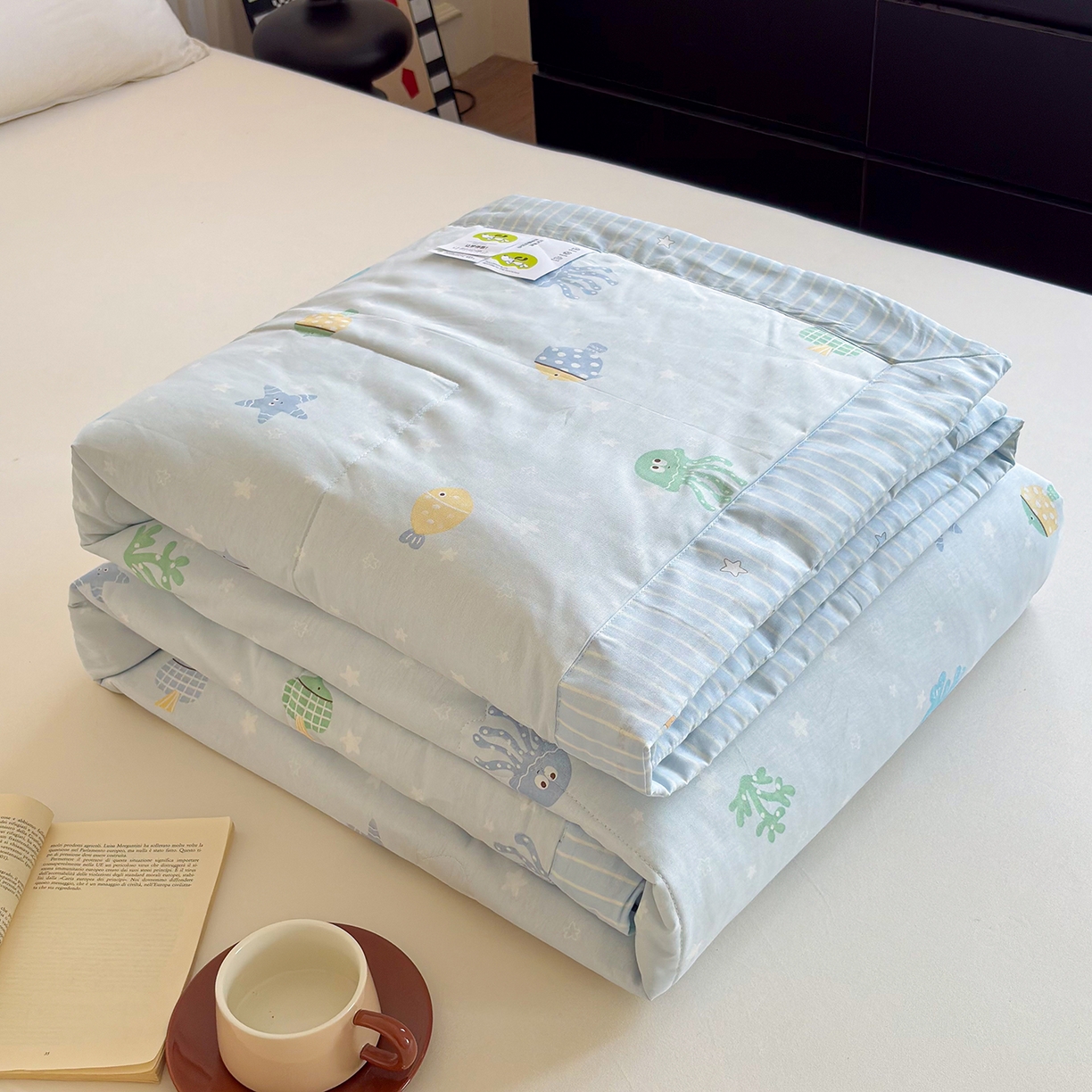 91家纺网 家纺一手货源 找家纺 宜梦家居 （全网最低价）2026新款亲肤新疆棉印花夏被系列 海底公园