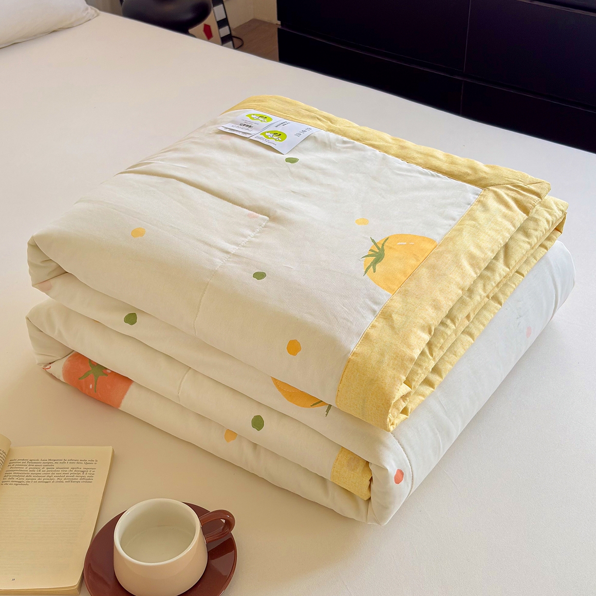 91家纺网 家纺一手货源 找家纺 宜梦家居 （全网最低价）2026新款亲肤新疆棉印花夏被系列 幸运番茄