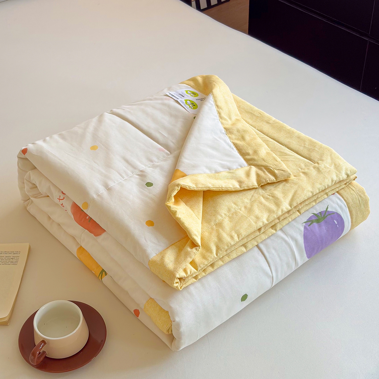 91家纺网 家纺一手货源 找家纺 宜梦家居 （全网最低价）2026新款亲肤新疆棉印花夏被系列 幸运番茄