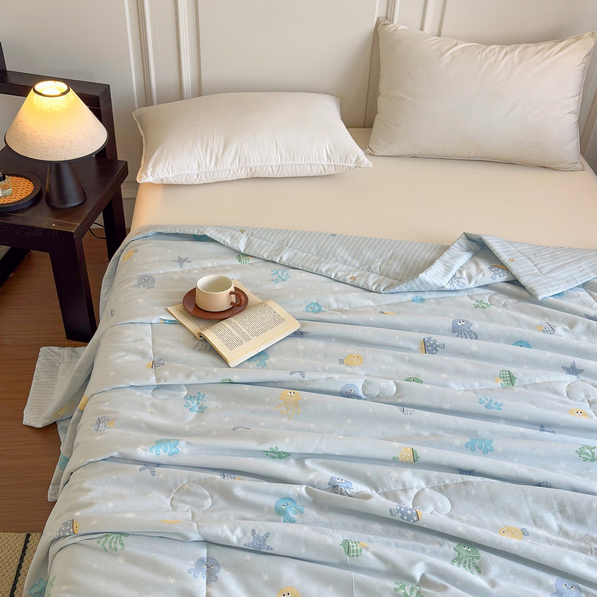 91家纺网 家纺一手货源 找家纺 宜梦家居 （全网最低价）2026新款亲肤新疆棉印花夏被系列 海底公园