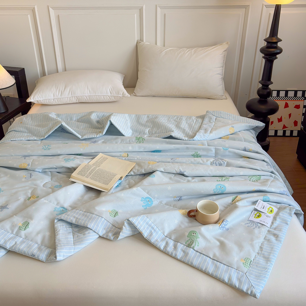 91家纺网 家纺一手货源 找家纺 宜梦家居 （全网最低价）2026新款亲肤新疆棉印花夏被系列 海底公园