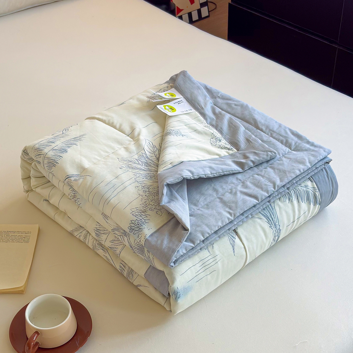 91家纺网 家纺一手货源 找家纺 宜梦家居 （全网最低价）2026新款亲肤新疆棉印花夏被系列 北海树影