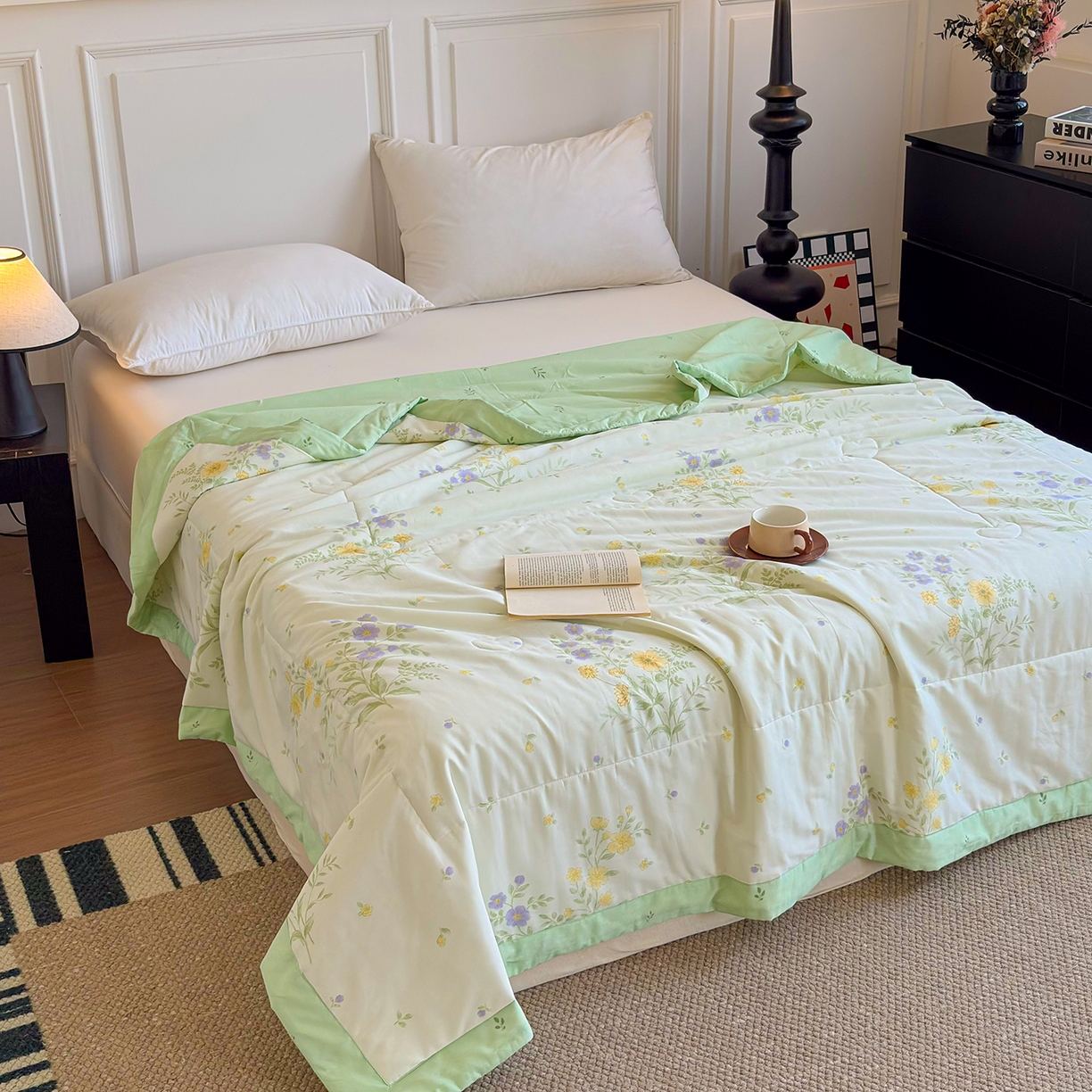 91家纺网 家纺一手货源 找家纺 宜梦家居 （全网最低价）2026新款亲肤新疆棉印花夏被系列 旷野花集