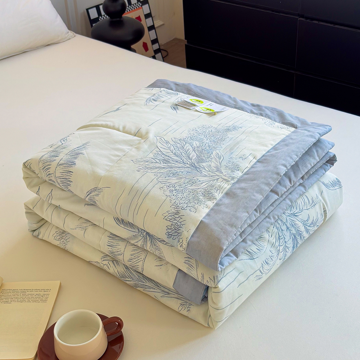 91家纺网 家纺一手货源 找家纺 宜梦家居 （全网最低价）2026新款亲肤新疆棉印花夏被系列 北海树影
