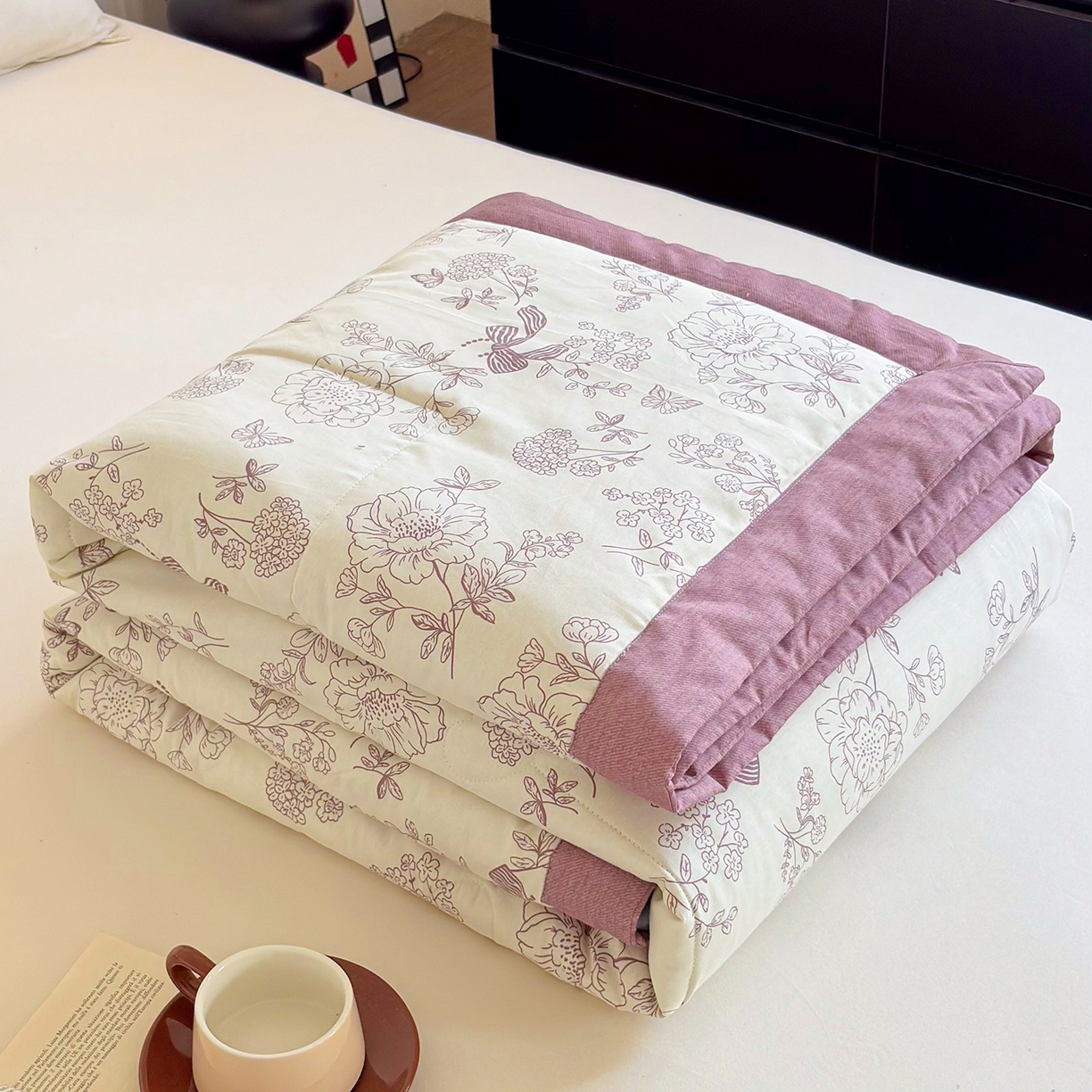 91家纺网 家纺一手货源 找家纺 宜梦家居 （全网最低价）2026新款亲肤新疆棉印花夏被系列 简影花梦