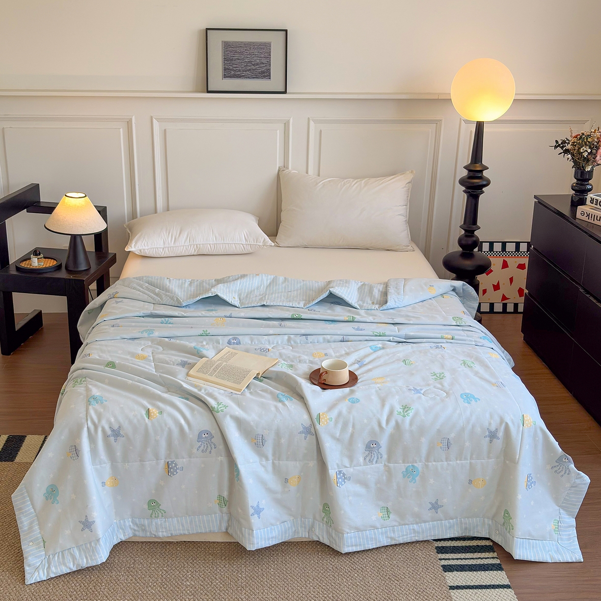 91家纺网 家纺一手货源 找家纺 宜梦家居 （全网最低价）2026新款亲肤新疆棉印花夏被系列 海底公园