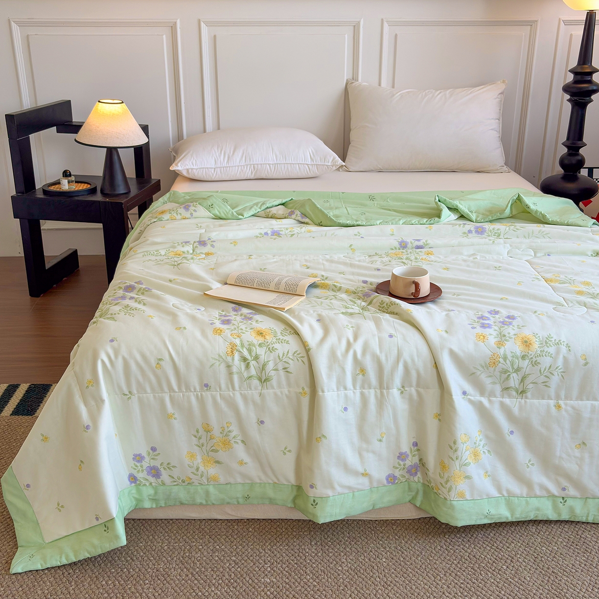 91家纺网 家纺一手货源 找家纺 宜梦家居 （全网最低价）2026新款亲肤新疆棉印花夏被系列 旷野花集