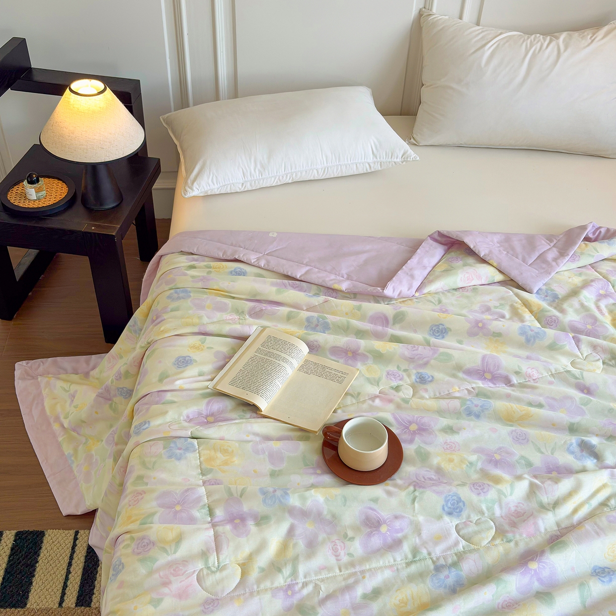 91家纺网 家纺一手货源 找家纺 宜梦家居 （全网最低价）2026新款亲肤新疆棉印花夏被系列 王淑花香