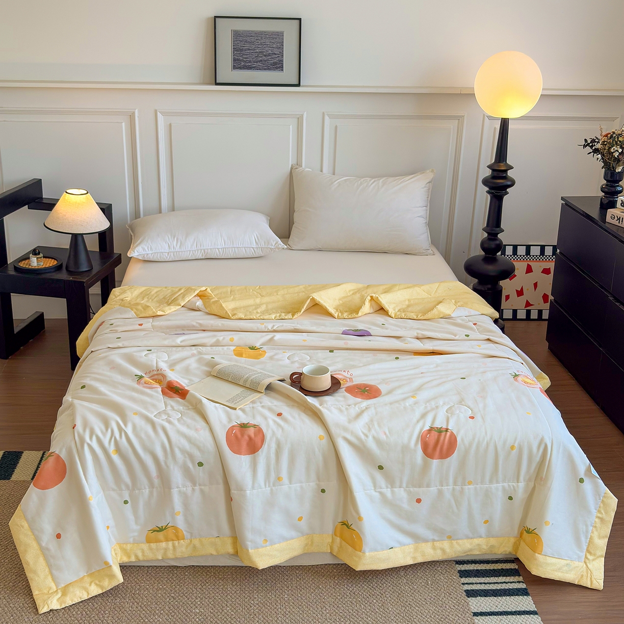 91家纺网 家纺一手货源 找家纺 宜梦家居 （全网最低价）2026新款亲肤新疆棉印花夏被系列 幸运番茄