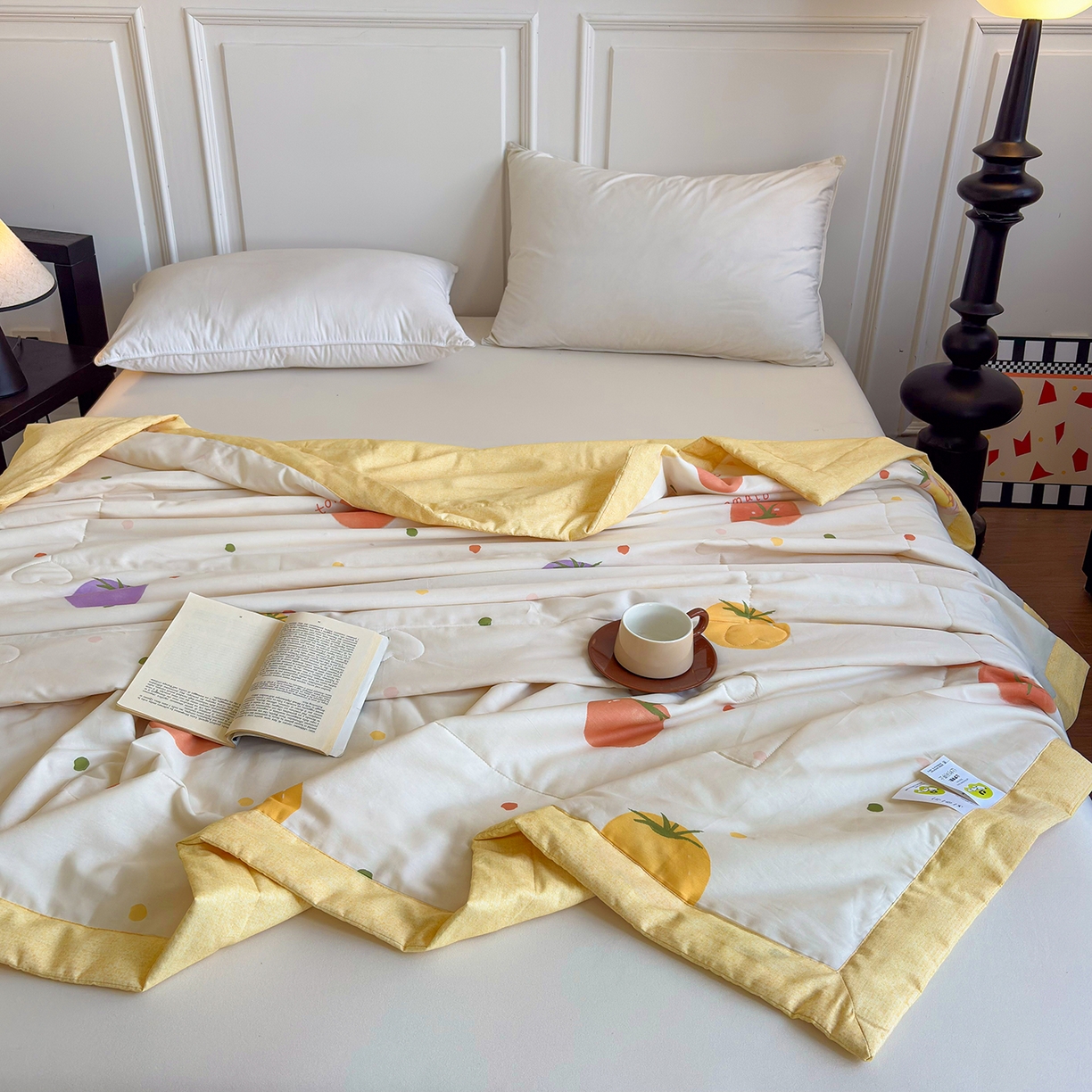 91家纺网 家纺一手货源 找家纺 宜梦家居 （全网最低价）2026新款亲肤新疆棉印花夏被系列 幸运番茄