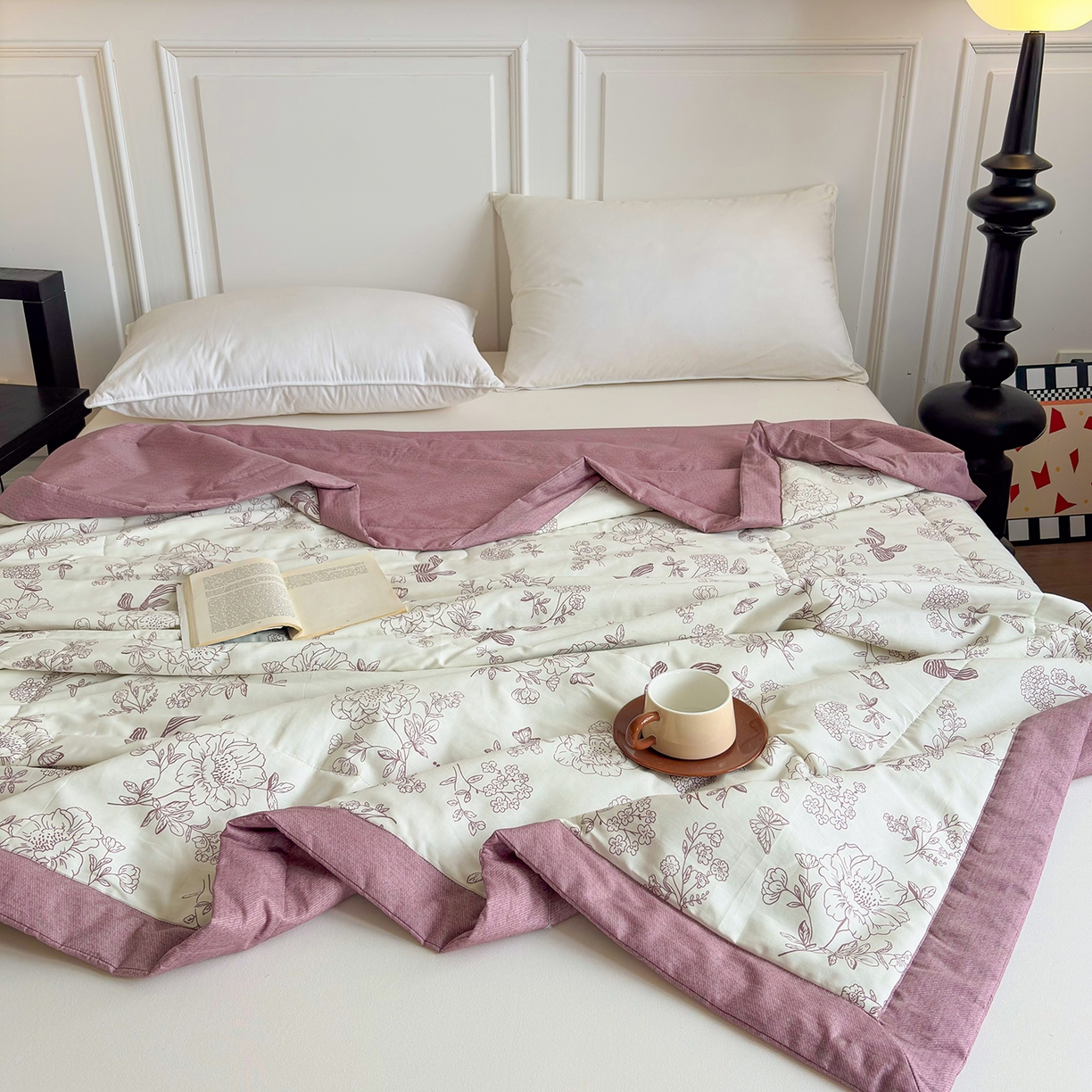 91家纺网 家纺一手货源 找家纺 宜梦家居 （全网最低价）2026新款亲肤新疆棉印花夏被系列 简影花梦