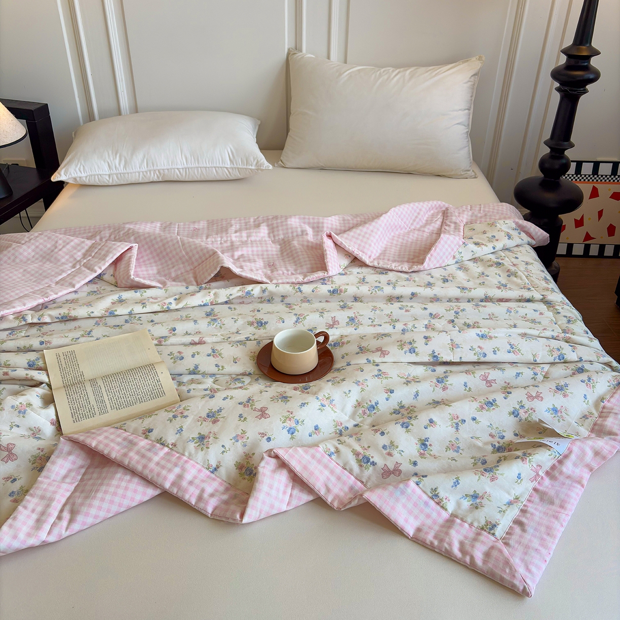 91家纺网 家纺一手货源 找家纺 宜梦家居 （全网最低价）2026新款亲肤新疆棉印花夏被系列 窗边花事