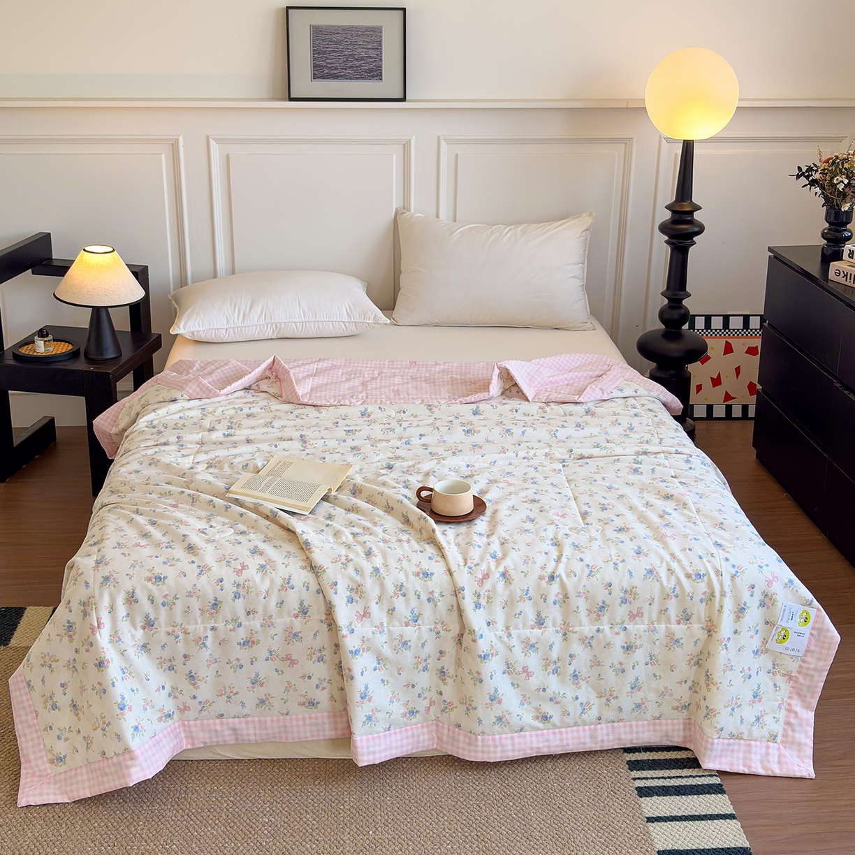 91家纺网 家纺一手货源 找家纺 宜梦家居 （全网最低价）2026新款亲肤新疆棉印花夏被系列 窗边花事