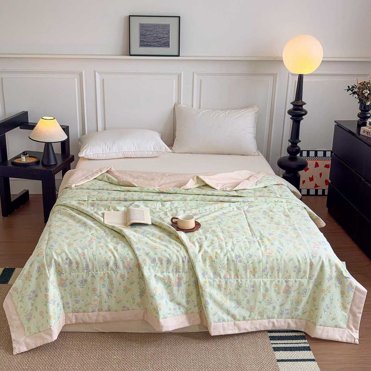 91家纺网 家纺一手货源 找家纺 宜梦家居 （全网最低价）2026新款亲肤新疆棉印花夏被系列 云尚花谷