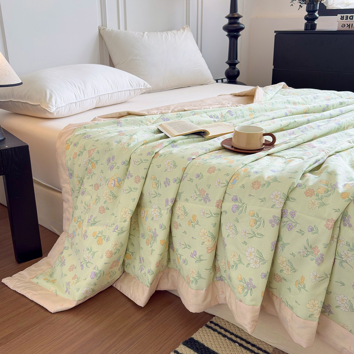 91家纺网 家纺一手货源 找家纺 宜梦家居 （全网最低价）2026新款亲肤新疆棉印花夏被系列 云尚花谷