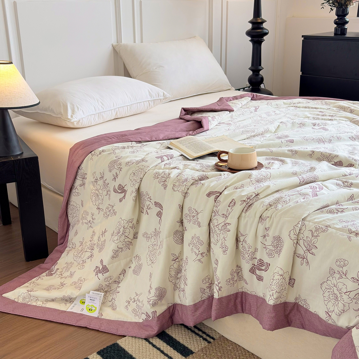 91家纺网 家纺一手货源 找家纺 宜梦家居 （全网最低价）2026新款亲肤新疆棉印花夏被系列 简影花梦