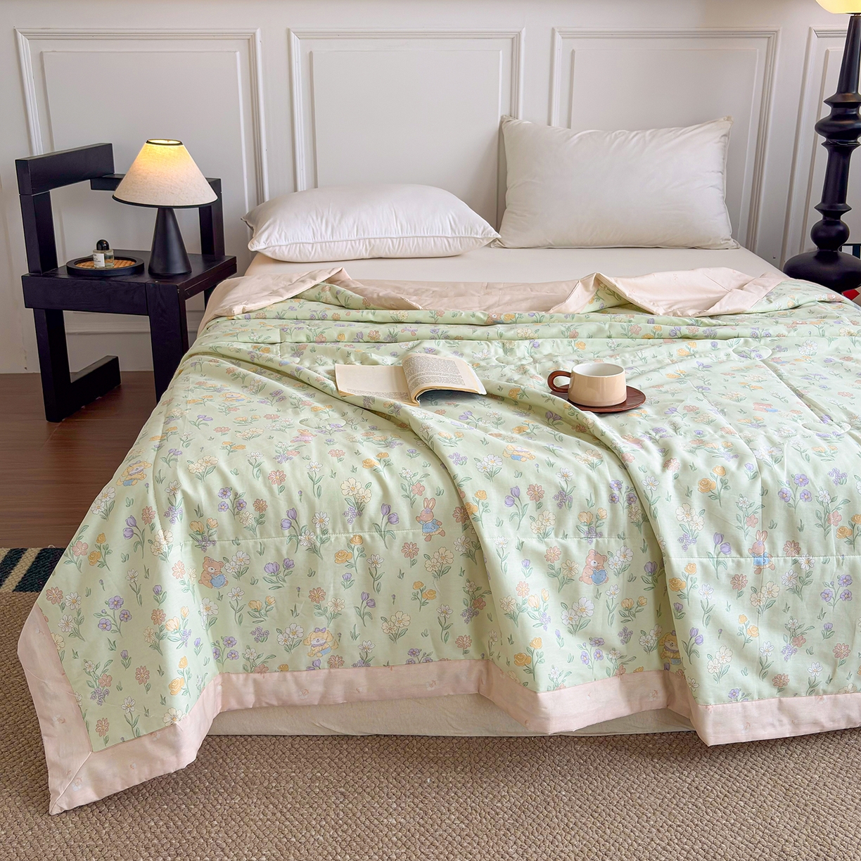 91家纺网 家纺一手货源 找家纺 宜梦家居 （全网最低价）2026新款亲肤新疆棉印花夏被系列 云尚花谷