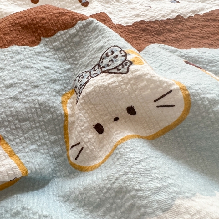 91家纺网 家纺一手货源 找家纺 梵希雅 2026新款床盖款花边夏被四件套 KT猫