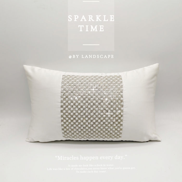 91家纺网 家纺一手货源 找家纺 澜屿 24款高精密蕾丝宽边小抱枕头枕芯腰靠枕 浅绿