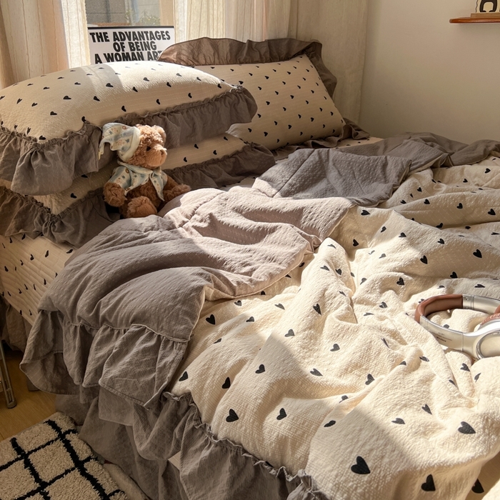 91家纺网 家纺一手货源 找家纺 （总）梵希雅 2026新款床盖款花边夏被四件套