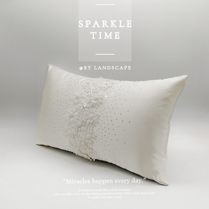 91家纺网 家纺一手货源 找家纺 （总）澜屿 2026新款镶钻立体花朵珍珠抱枕装饰枕腰枕枕芯-花璨