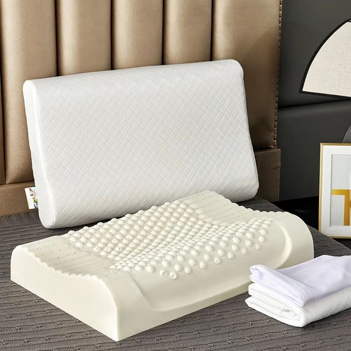 91家纺网 家纺一手货源 找家纺 一粒麦子乳胶馆 2026新款仿乳胶记忆枕枕头枕芯 曲线学生仿乳胶