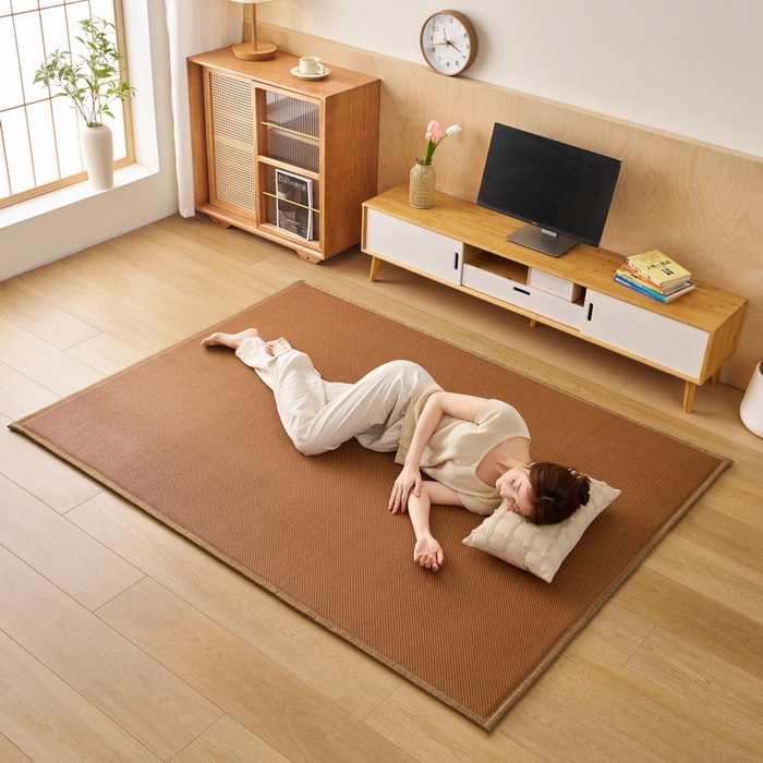 91家纺网 家纺一手货源 找家纺 （总）畅畅家纺 2026新款多功能亲肤舒适凉感冰藤床垫藤席地垫-厚度1.5cm