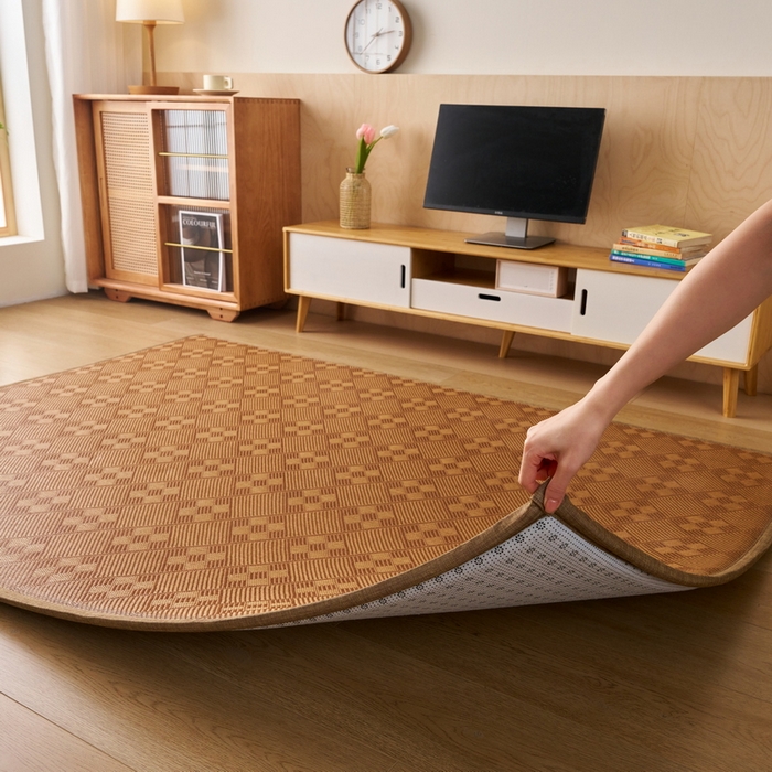 91家纺网 家纺一手货源 找家纺 畅畅家纺 2026新款多功能亲肤舒适凉感冰藤床垫藤席地垫-厚度1.5cm 九方块