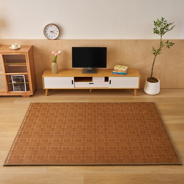 畅畅家纺 2026新款多功能亲肤舒适凉感冰藤床垫藤席地垫-厚度1.5cm 九方块