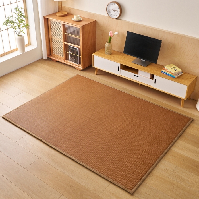 91家纺网 家纺一手货源 找家纺 畅畅家纺 2026新款多功能亲肤舒适凉感冰藤床垫藤席地垫-厚度1.5cm 经典方格