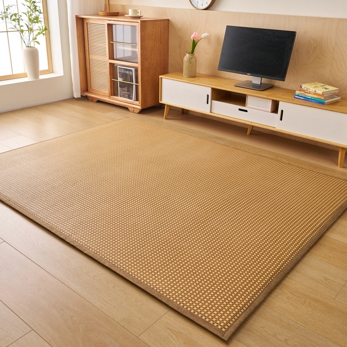 91家纺网 家纺一手货源 找家纺 畅畅家纺 2026新款多功能亲肤舒适凉感冰藤床垫藤席地垫-厚度1.5cm 玉小格