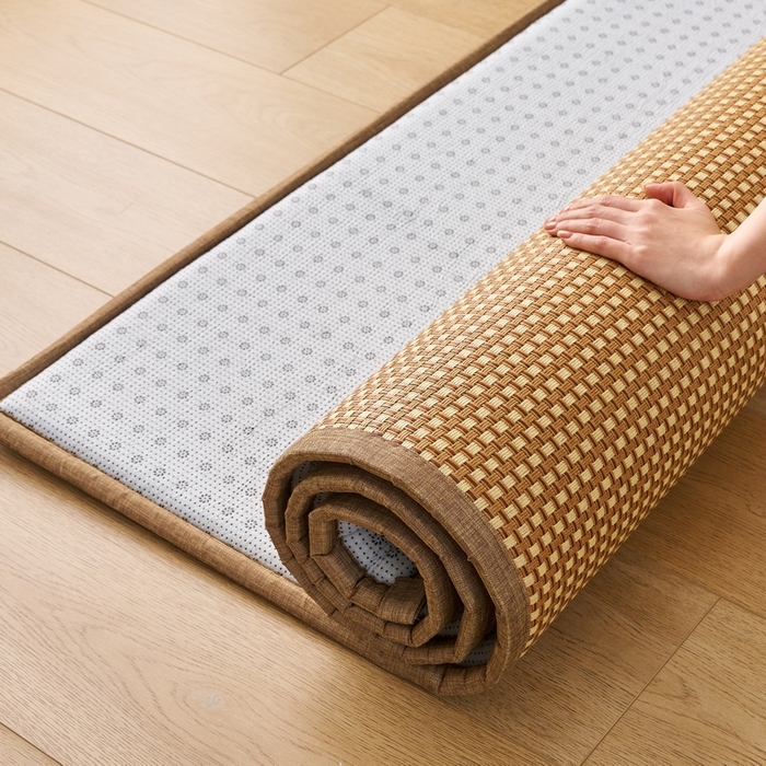 91家纺网 家纺一手货源 找家纺 畅畅家纺 2026新款多功能亲肤舒适凉感冰藤床垫藤席地垫-厚度1.5cm 玉小格