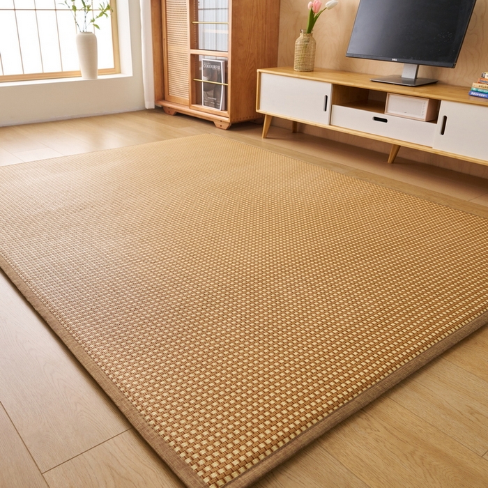 91家纺网 家纺一手货源 找家纺 畅畅家纺 2026新款多功能亲肤舒适凉感冰藤床垫藤席地垫-厚度1.5cm 玉小格