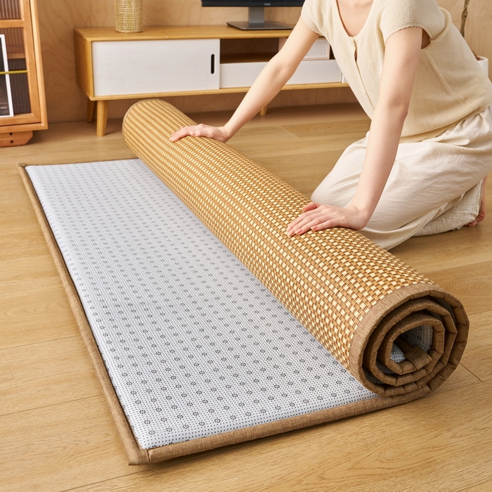 91家纺网 家纺一手货源 找家纺 畅畅家纺 2026新款多功能亲肤舒适凉感冰藤床垫藤席地垫-厚度1.5cm 玉小格